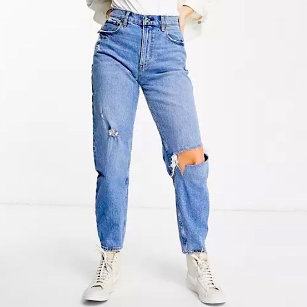 abercrombie and fitch the 80s mom high rise jeans size 25